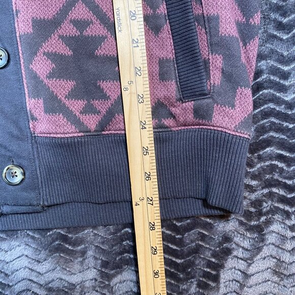 Arizona Jean Co. Pink & Brown Aztec Cardigan Sweater Buttons Mens size Medium - Picture 8 of 9